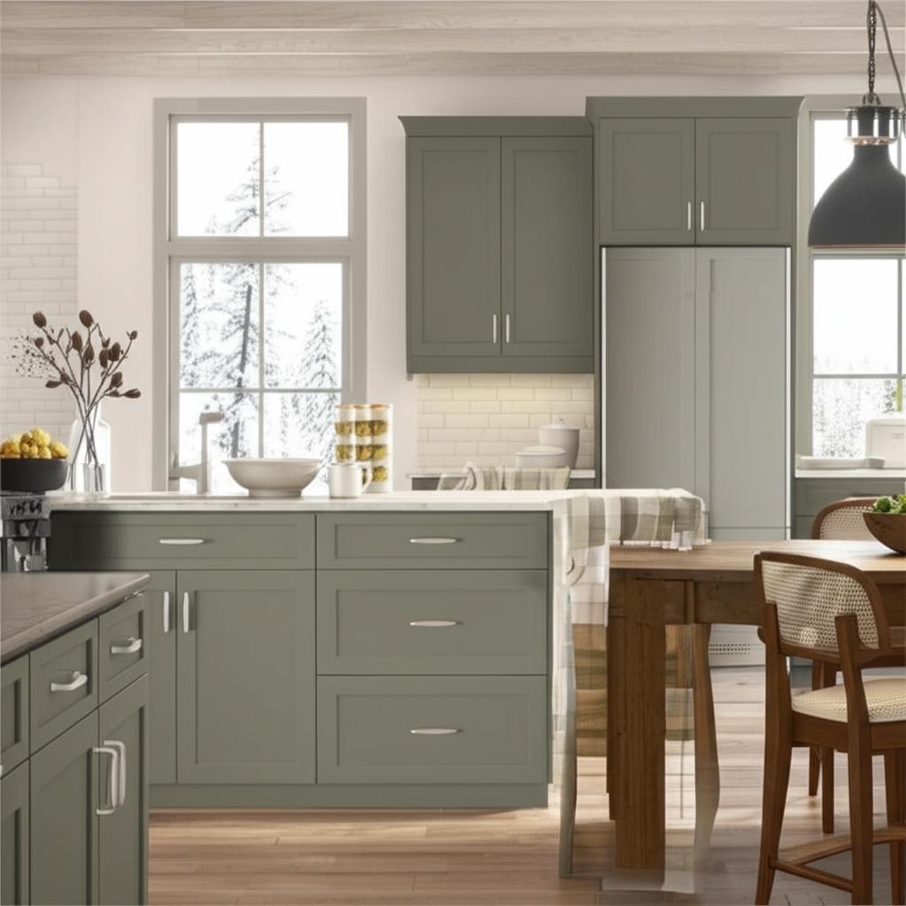 Hampton Bay Westfield Dusk Gray Shaker Wall Kitchen Cabinet