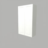 Hampton Bay Designer Series Elgin Wall Kitchen Cabinet, 27x42x12 in, White