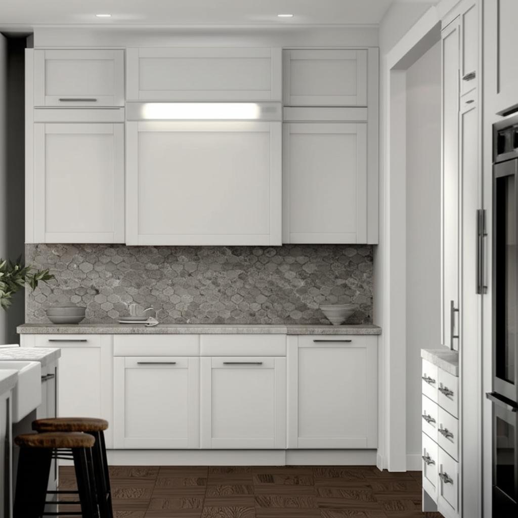 Hampton Bay Westfield Feather White Shaker Wall Kitchen Cabinet