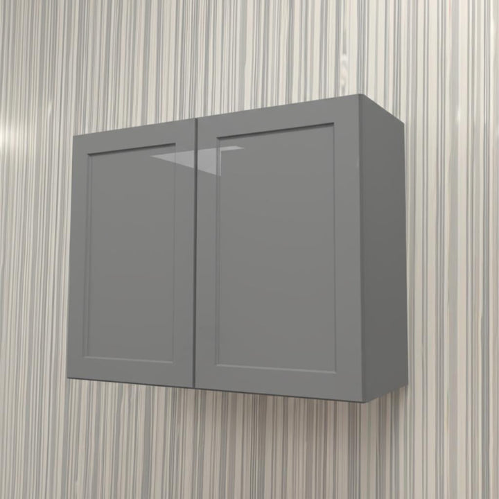 Hampton Bay Designer Series Melvern Storm Gray Shaker Wall Kitchen Cabinet