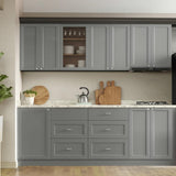Hampton Bay Designer Series Melvern Storm Gray Shaker Wall Kitchen Cabinet
