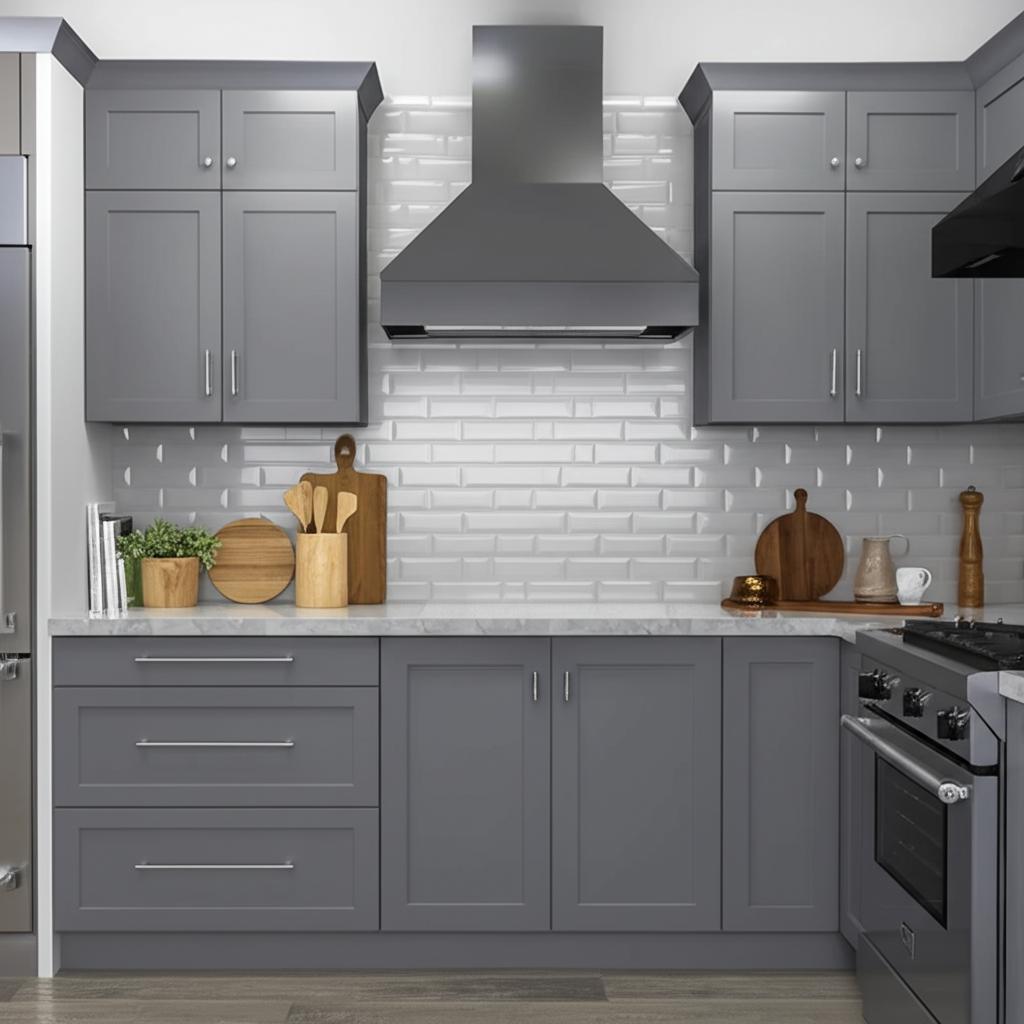 Hampton Bay Designer Series Melvern Storm Gray Shaker Wall Kitchen Cabinet