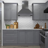 Hampton Bay Designer Series Melvern Storm Gray Shaker Wall Kitchen Cabinet