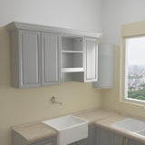 Hampton Bay Designer Series Elgin Wall Kitchen Cabinet in Heron Gray