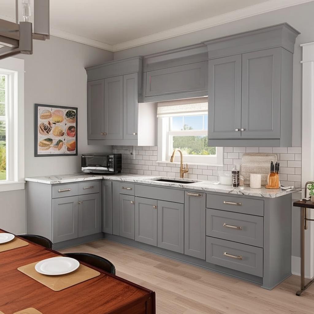Hampton Bay Designer Series Melvern Storm Gray Shaker Assembled Wall Kitchen Cabinet