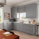 Hampton Bay Designer Series Melvern Storm Gray Shaker Assembled Wall Kitchen Cabinet