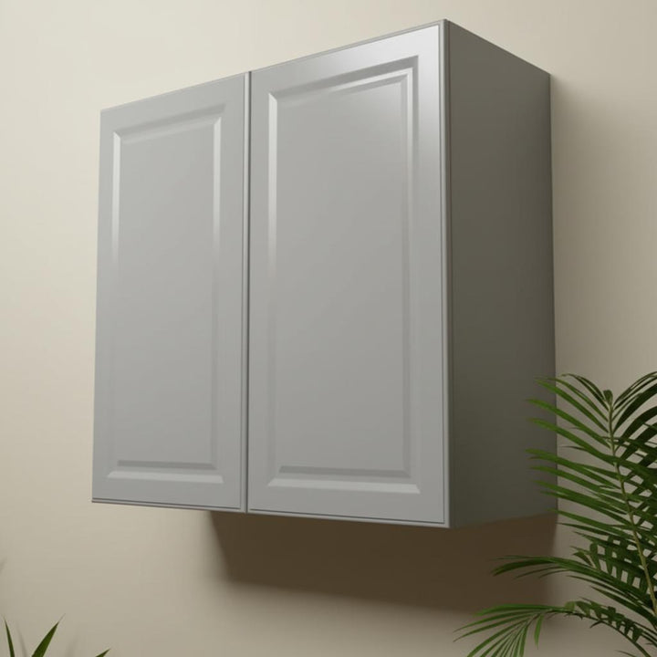 Hampton Bay Designer Series Elgin Wall Kitchen Cabinet in Heron Gray