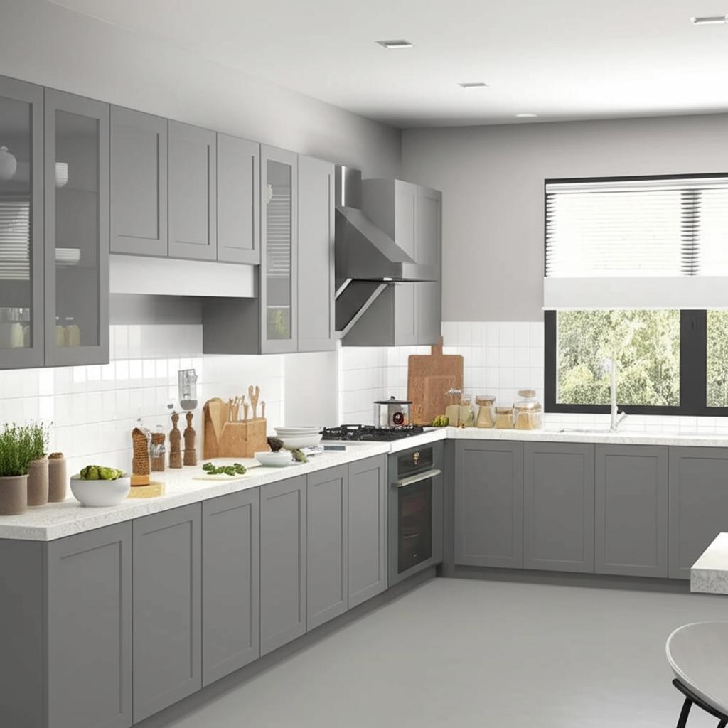 Hampton Bay Designer Series Melvern Storm Gray Shaker Wall Kitchen Cabinet