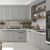 Hampton Bay Designer Series Elgin Wall Kitchen Cabinet in Heron Gray