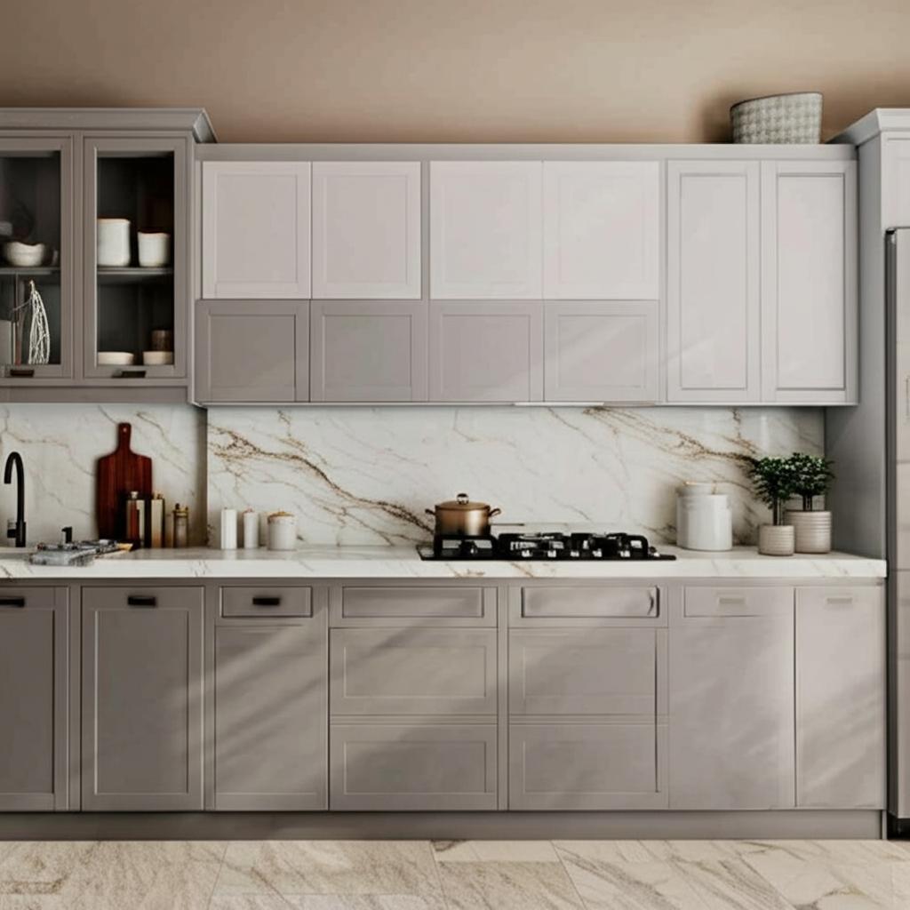 Hampton Bay Designer Series Melvern Wall Kitchen Cabinet in Heron Gray