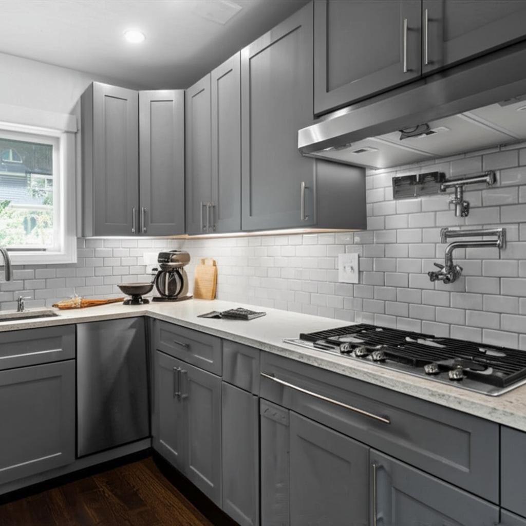 Hampton Bay Designer Series Melvern Storm Gray Shaker Wall Kitchen Cabinet