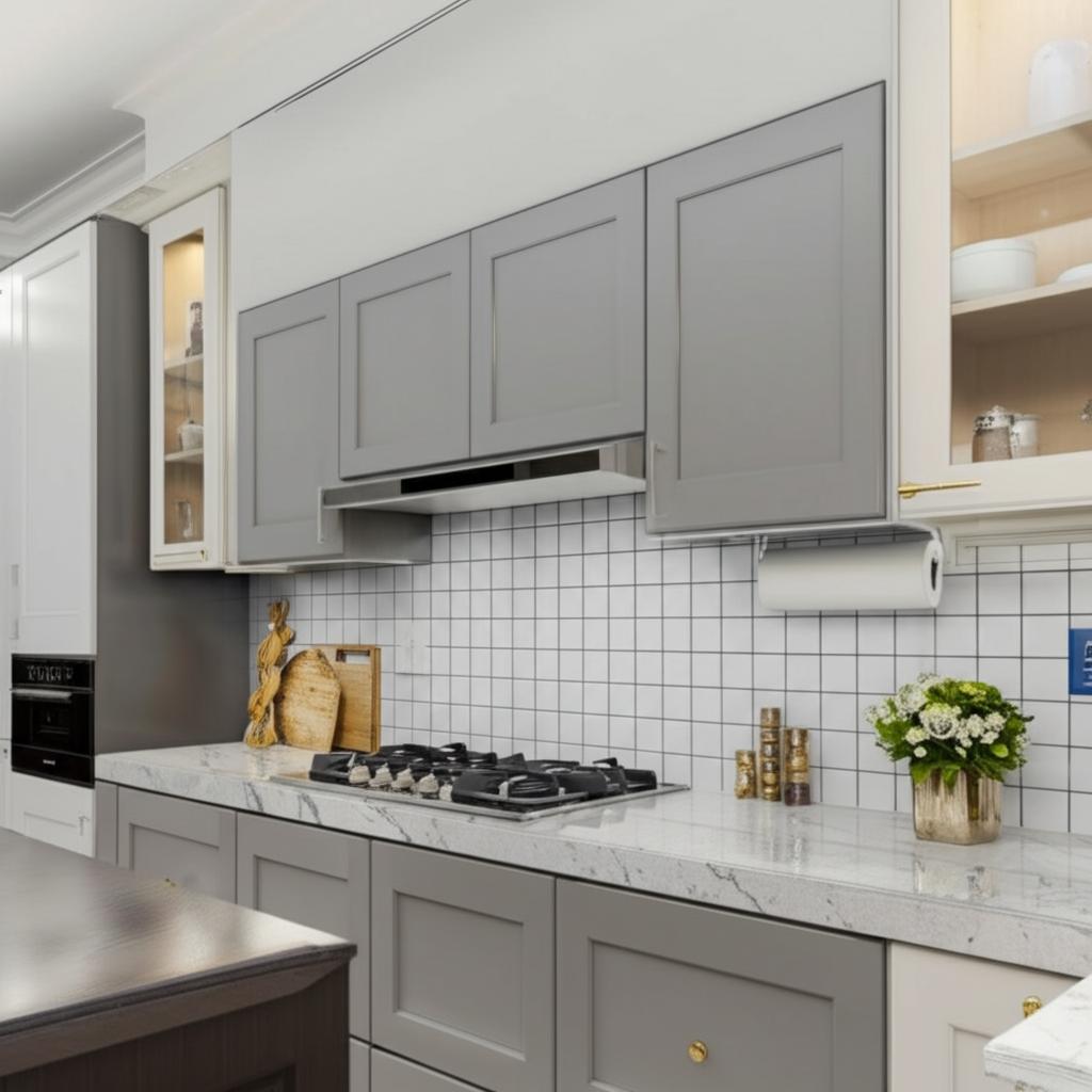 Hampton Bay Designer Series Melvern Wall Kitchen Cabinet in Heron Gray
