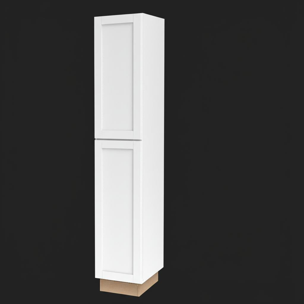 Hampton Bay Shaker Pantry Cabinet in Satin White - 18" W x 24" D x 96" H