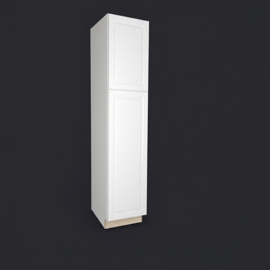 Hampton Bay Hampton 18 in. W x 24 in. D x 84 in. H Assembled Pantry Kitchen Cabinet in Satin White