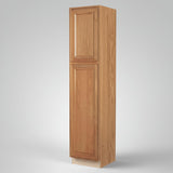 Hampton Bay Hampton 18 in. W x 24 in. D x 84 H Assembled Pantry Kitchen Cabinet in Medium Oak