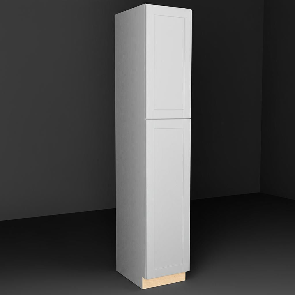 Hampton Bay Shaker Dove Gray Pantry Cabinet - 18x24x90