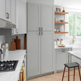 Hampton Bay Shaker Dove Gray Pantry Cabinet - 18x24x90