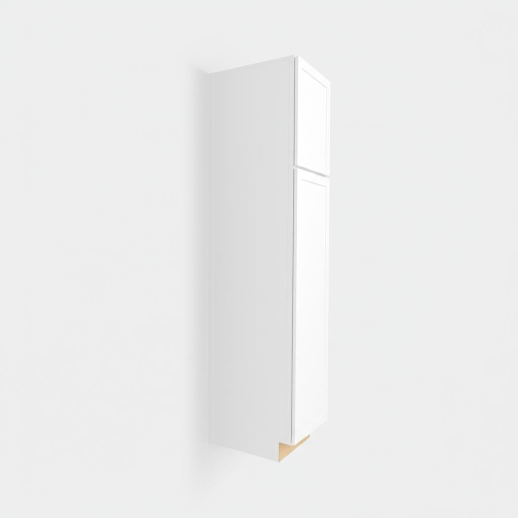 Hampton Bay Courtland Polar White Shaker Pantry Cabinet - 18" W x 24" D x 90" H