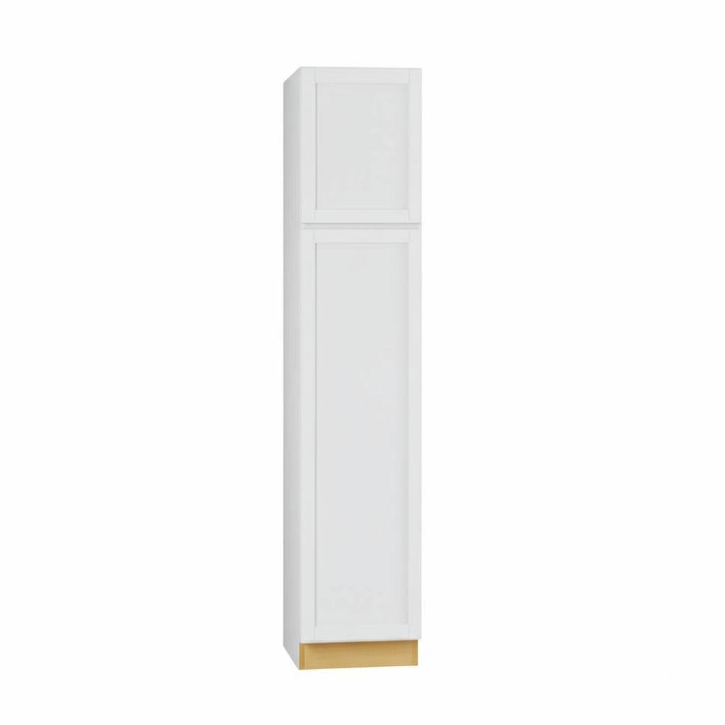 Hampton Bay Courtland Polar White Shaker Pantry Cabinet - 18" W x 24" D x 90" H