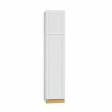 Hampton Bay Courtland Polar White Shaker Pantry Cabinet - 18" W x 24" D x 90" H