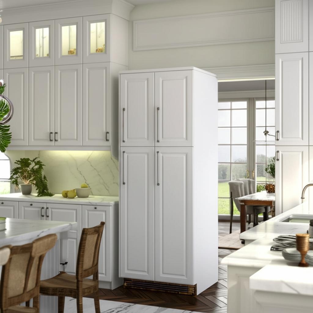 Hampton Bay Designer Series Elgin Assembled Pantry Kitchen Cabinet in White
