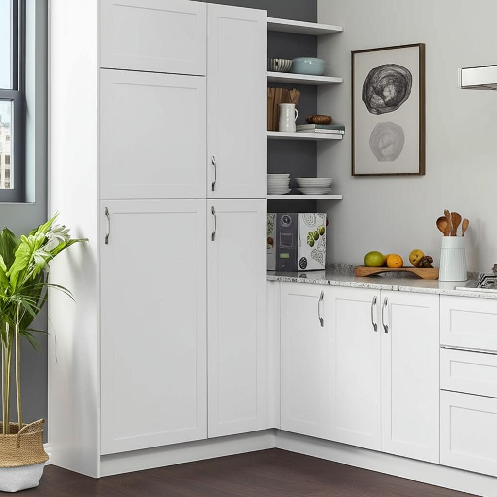 Hampton Bay Cambridge White Shaker Assembled Pantry Kitchen Cabinet