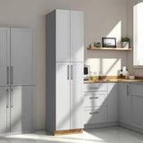 Hampton Bay Designer Series Melvern Pantry Cabinet in Heron Gray