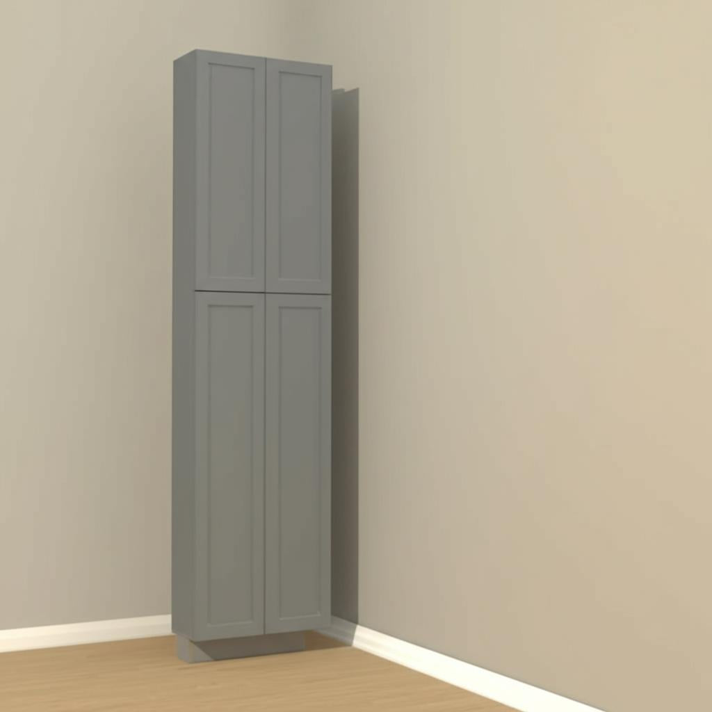 Hampton Bay Designer Series Melvern Storm Gray Shaker Pantry Cabinet