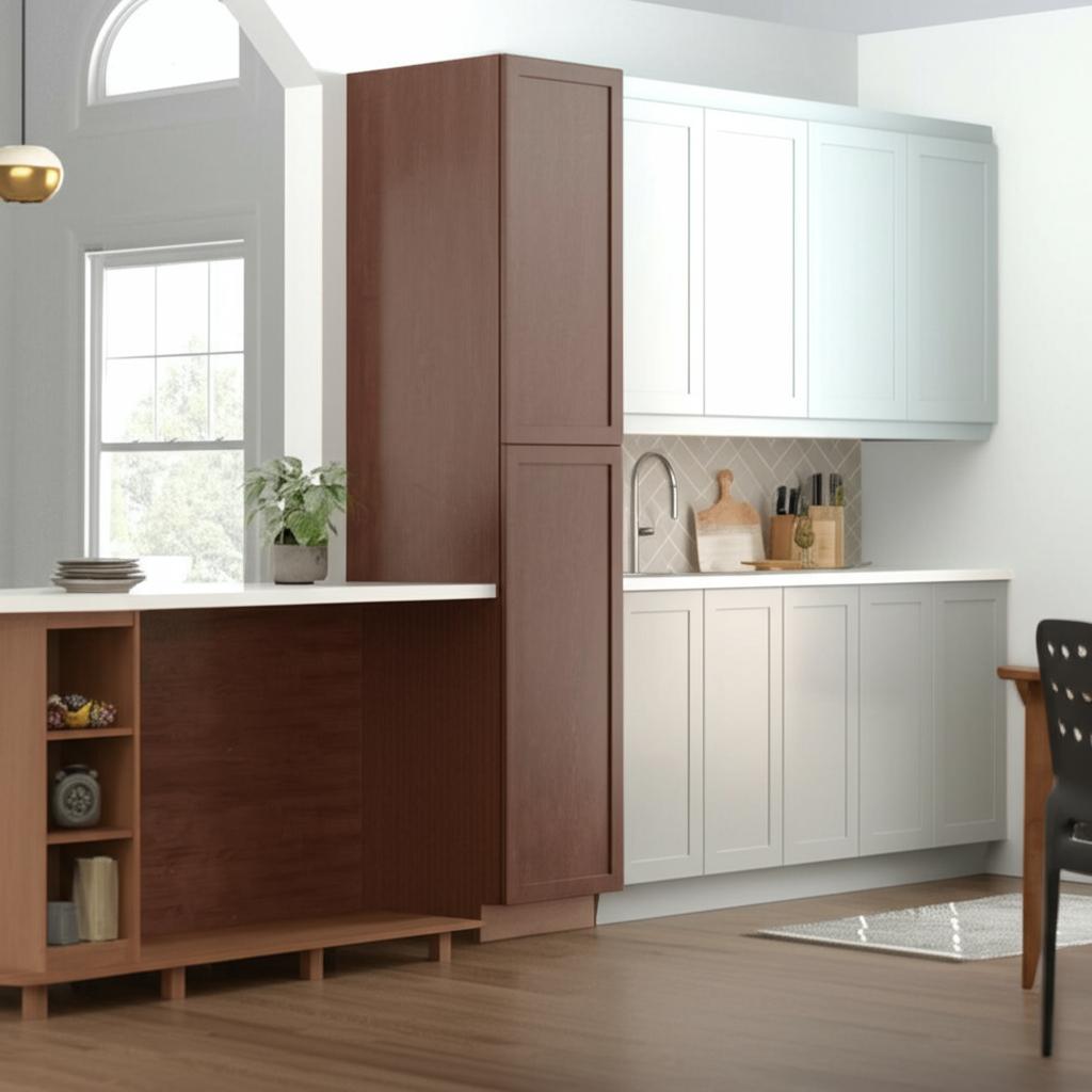 Hampton Bay Designer Series Soleste Pantry Kitchen Cabinet in Spice