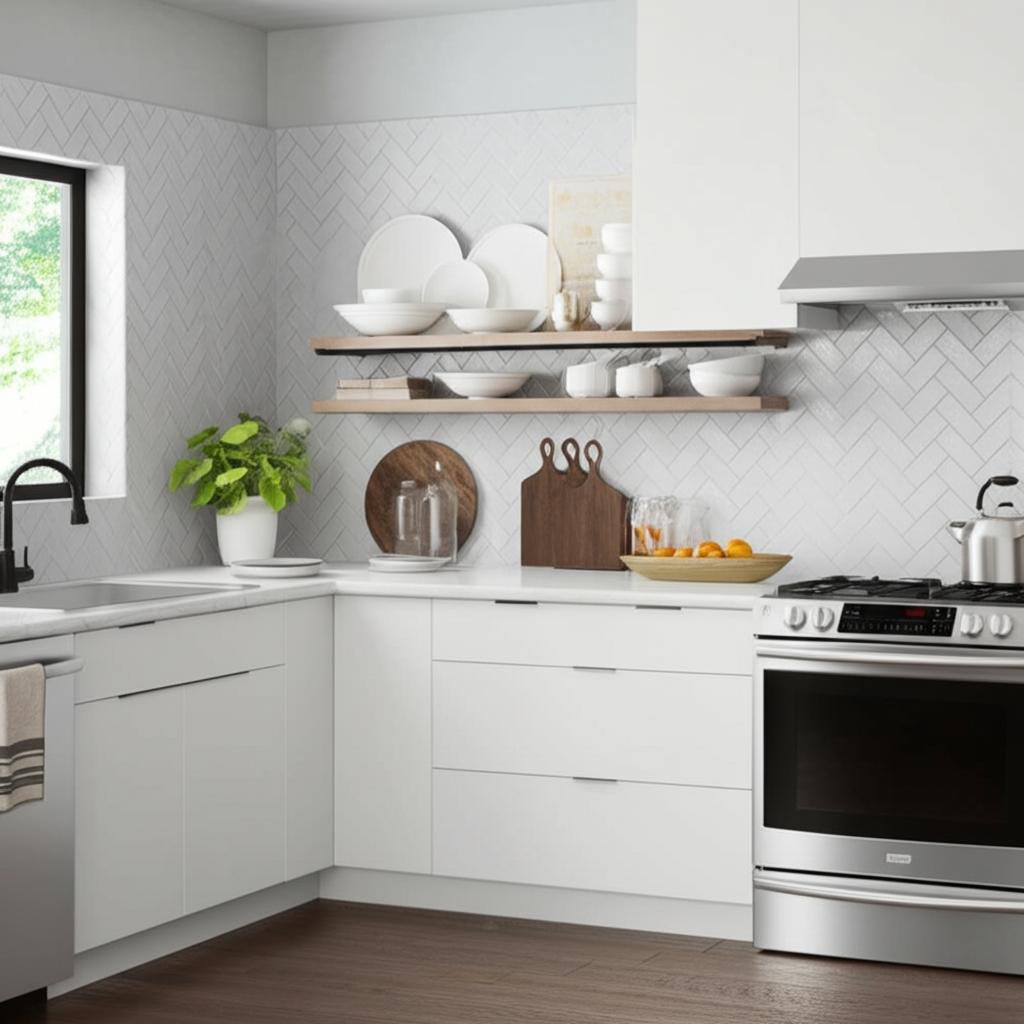 Hampton Bay Designer Series Edgeley EZ Reach Corner Base Kitchen Cabinet in White
