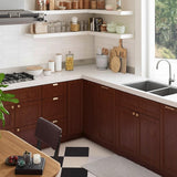 Hampton Bay Designer Series Soleste EZ Reach Corner Base Kitchen Cabinet in Spice
