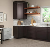Hampton Bay Shaker 36" Java Corner Sink Base Cabinet - Ready to Assemble
