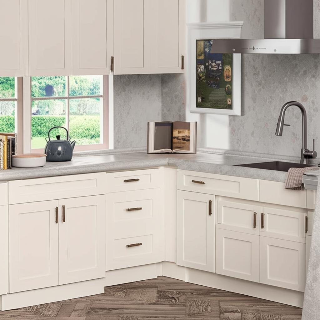 Hampton Bay Designer Series Melvern Base Kitchen Cabinet in White