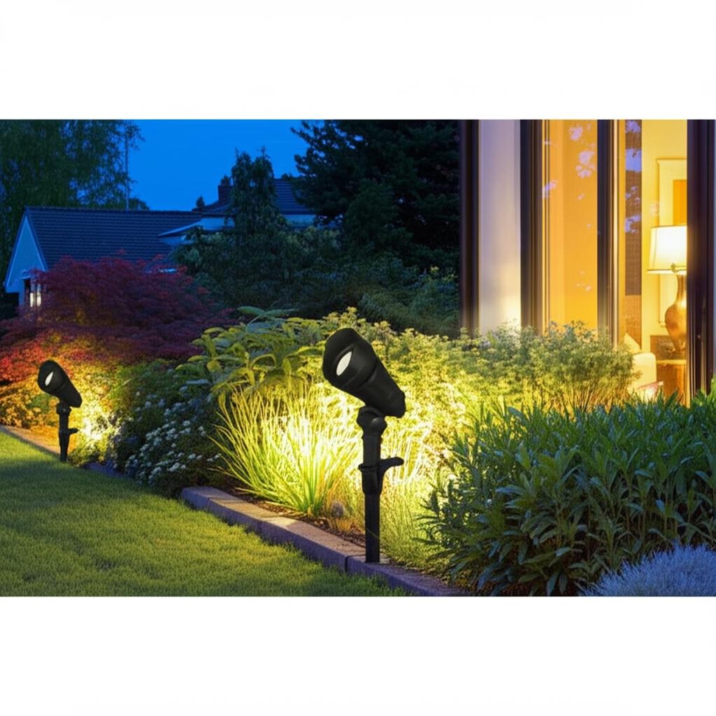 Hampton Bay Millennium Black Adjustable LED Landscape Spot Light