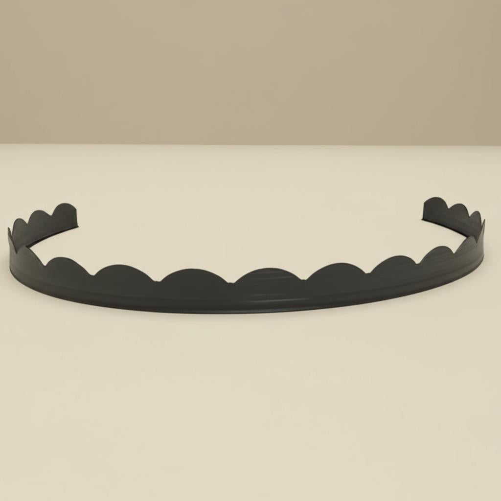 Vigoro 20 ft. x 2.25 in. Black Scalloped Polyethylene No-Dig Landscape Edging