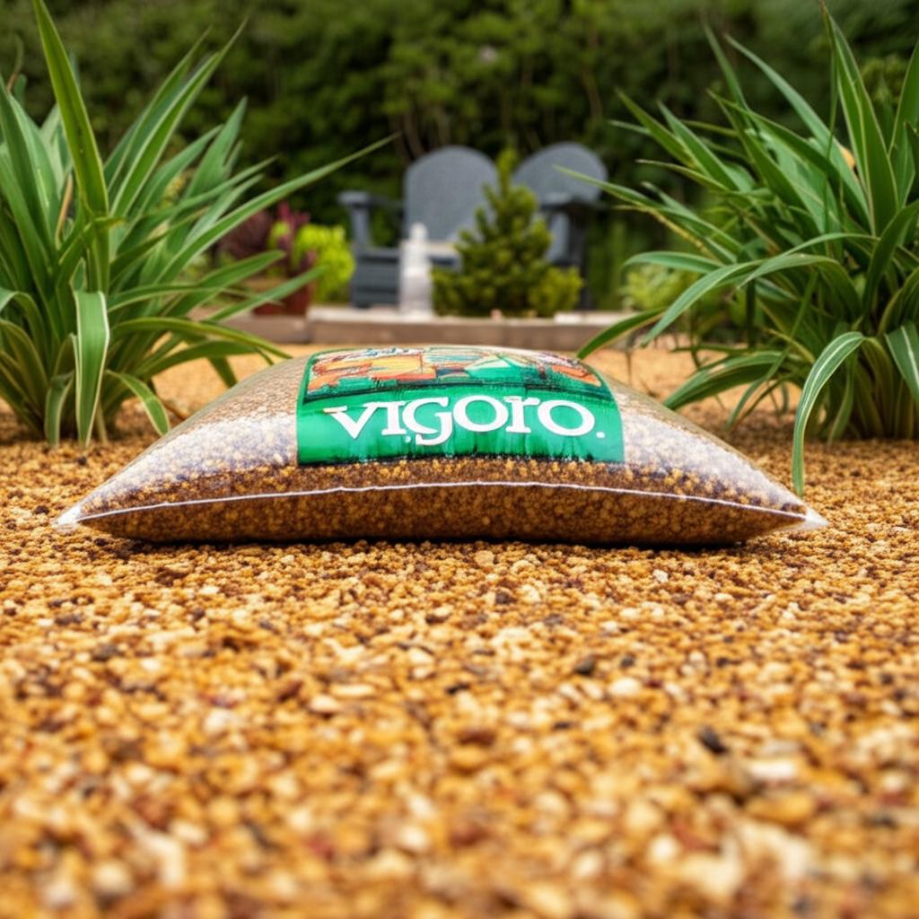 Vigoro 0.5 cu. ft. Bagged Pea Gravel Pebbles – Tan, Small Landscape Rock
