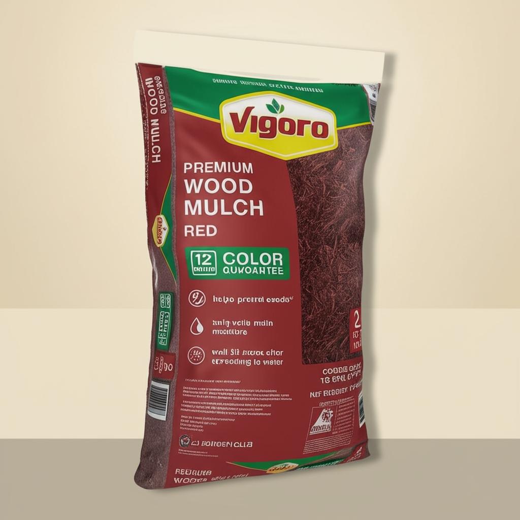 Vigoro 2 cu. ft. Premium Red Wood Shredded Bagged Mulch