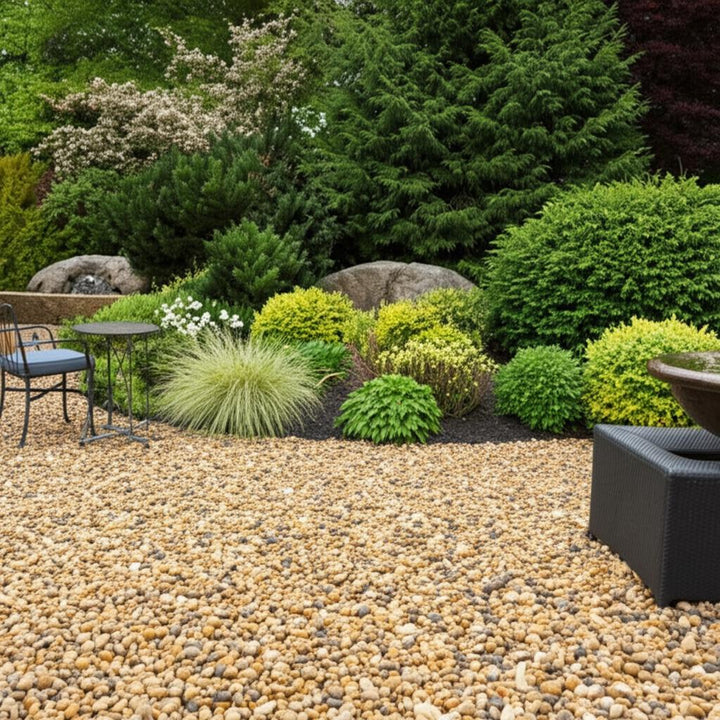 Vigoro 0.5 cu. ft. Bagged Pond Pebbles – Brown Small Landscape Rock