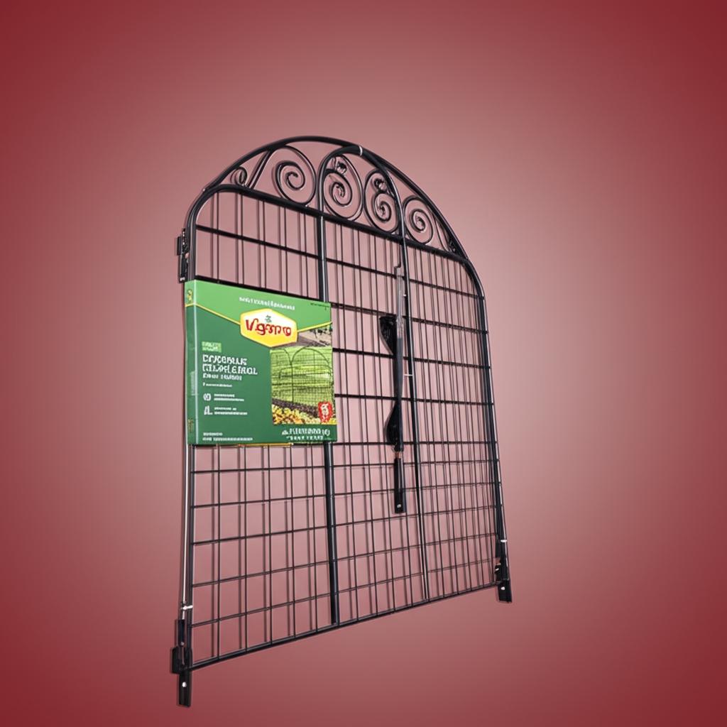 Vigoro Rockdale 43.8 in. Black Steel Fence Panel (3-Pack) – Powder-Coated, No-Dig, Rust Resistant