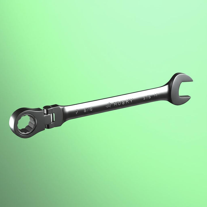 Husky 9/16 in. Flex Head Ratcheting Combination Wrench