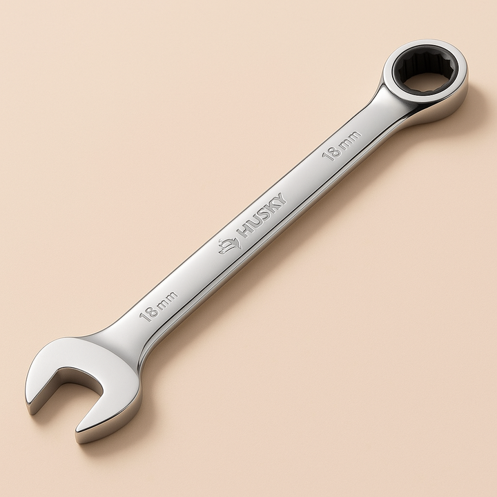 Husky 18 mm 12-Point Metric Ratcheting Combination Wrench