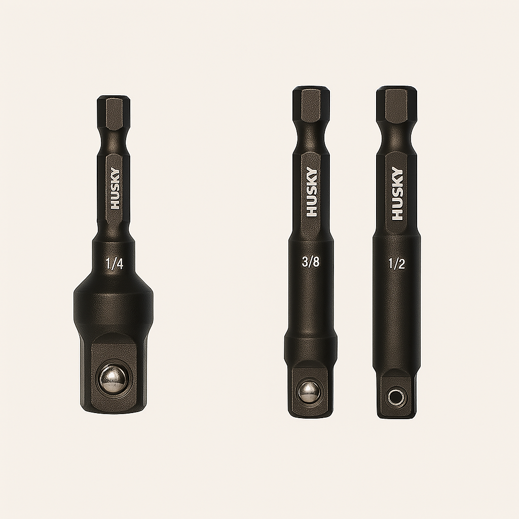 Husky 3-Piece Impact Socket Adapter Set - Durable and Versatile