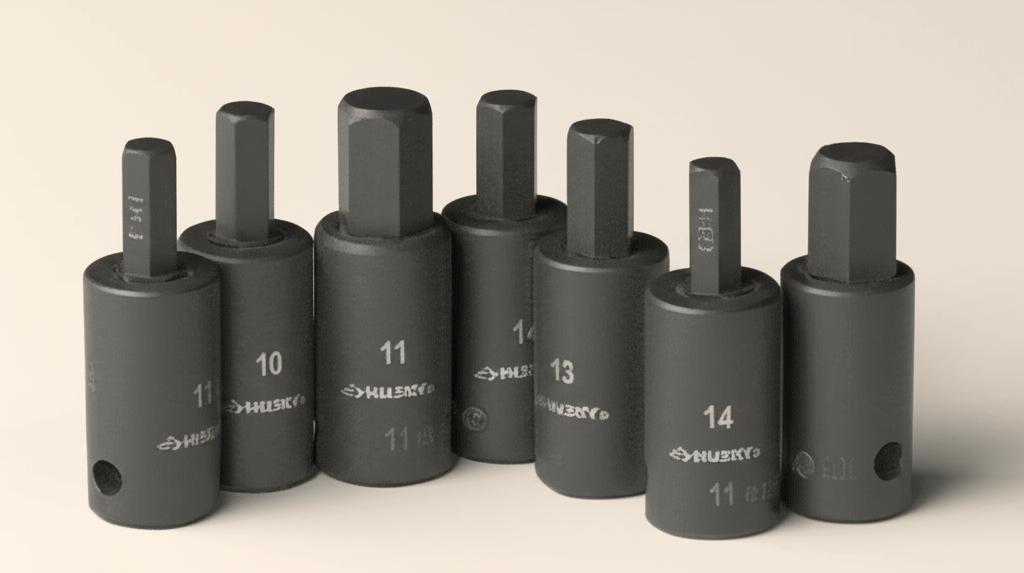 Husky 1/2 in. Drive Hex Bit Impact Socket Set MM (7-Piece)