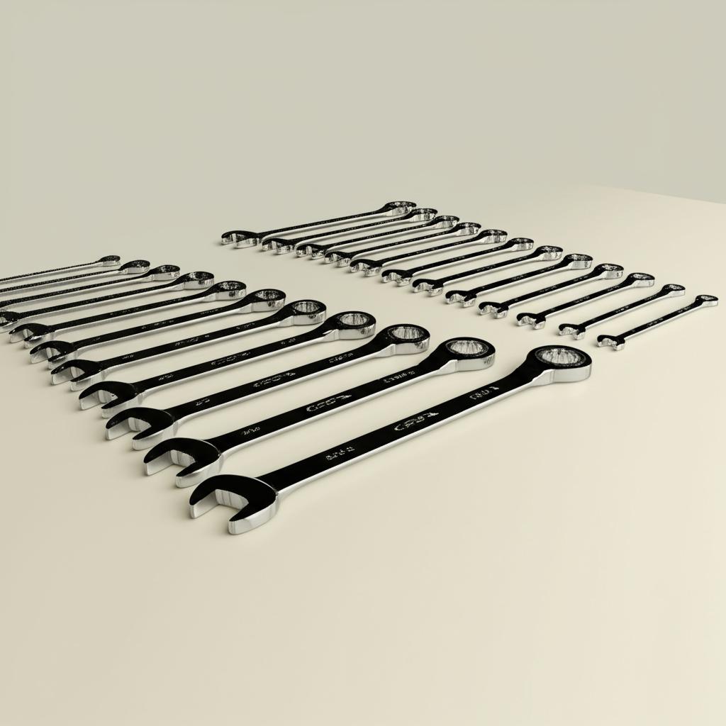 Husky Ratcheting SAE/MM Combination Wrench Set (20-Piece)