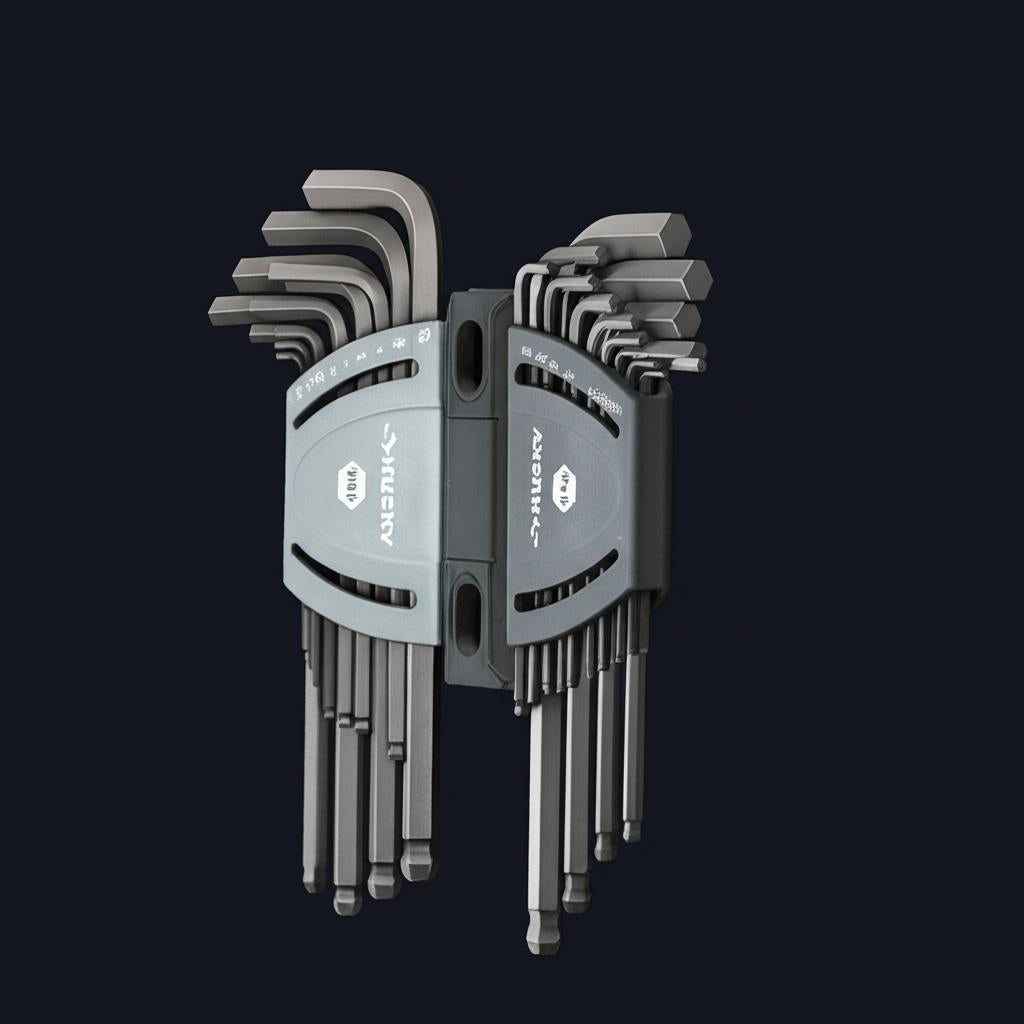 Husky Ball-End Hex Key Set, SAE/MM, 26-Piece
