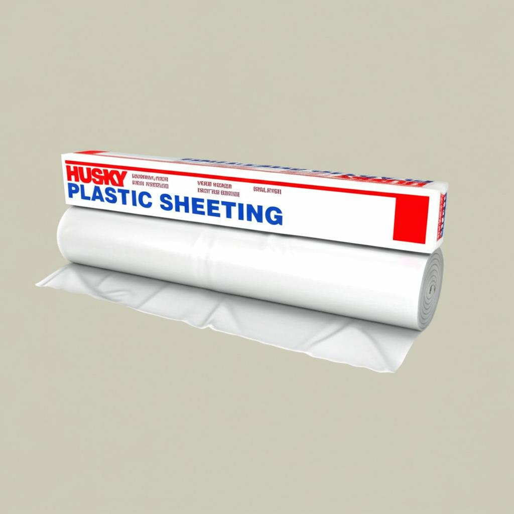 Husky Plastic Drop Cloth, 0.7 Mil, 3-Pack
