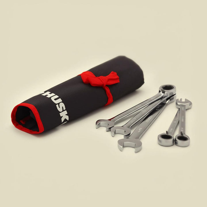 Husky Metric Ratcheting Reversible Combination Wrench Set (5-Piece)