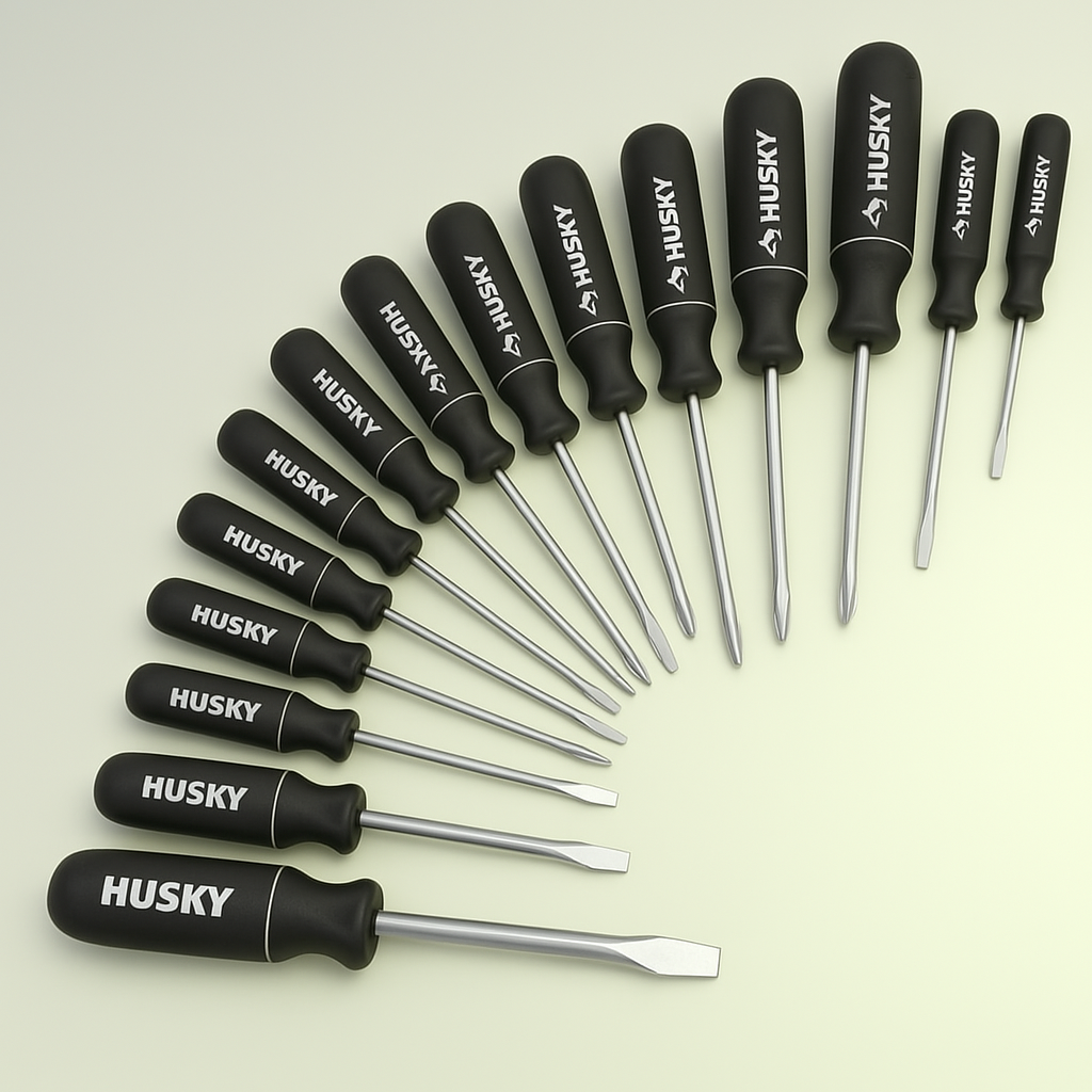 Husky 15-Piece Screwdriver Set - Ergonomic and Durable
