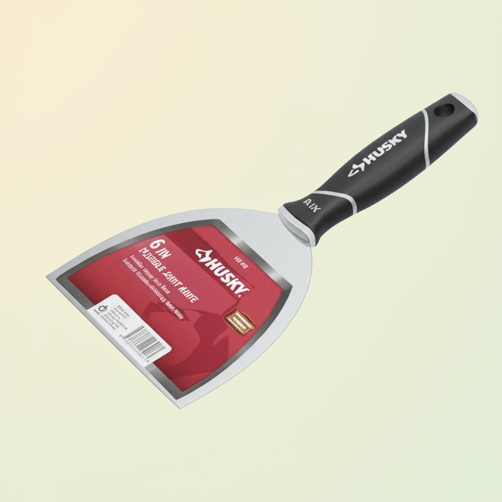 Husky 6 in. Stainless Steel Hammer-End Joint Knife with Soft Grip Handle
