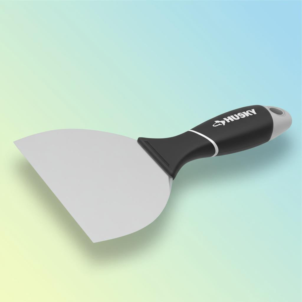 Husky 5 in. Stainless Steel Hammer-End Joint Knife with Soft Grip Handle